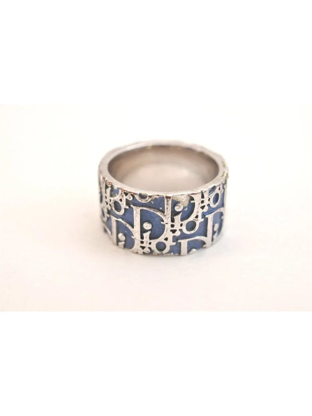 Dior Trotter Ring Usa Silver Blue CD